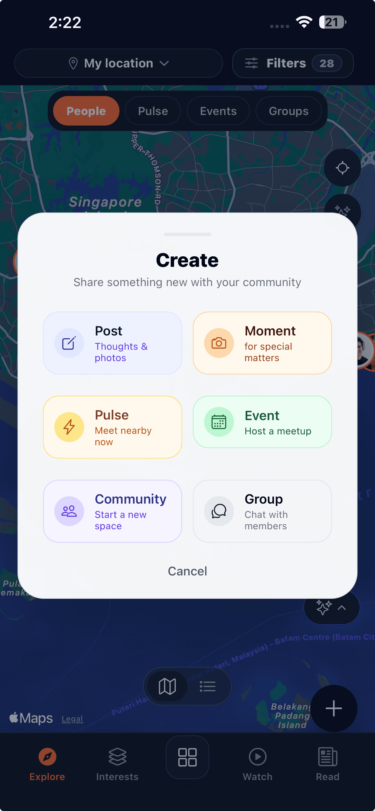 Start a discussion in Meshup
